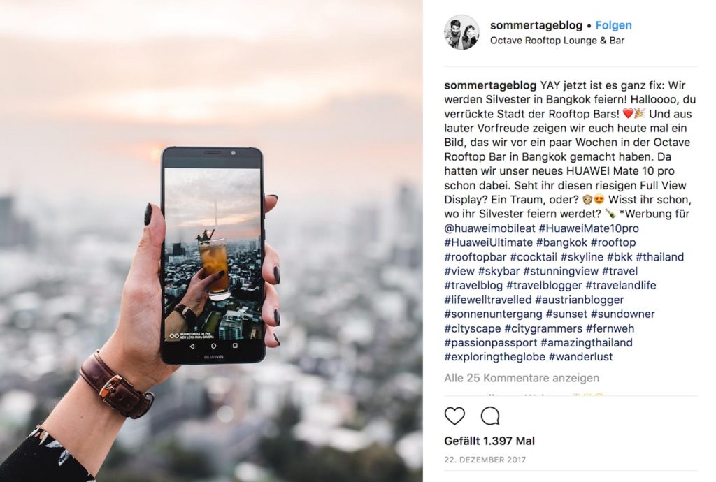 Collaboration Huawei Instagram Sommertage