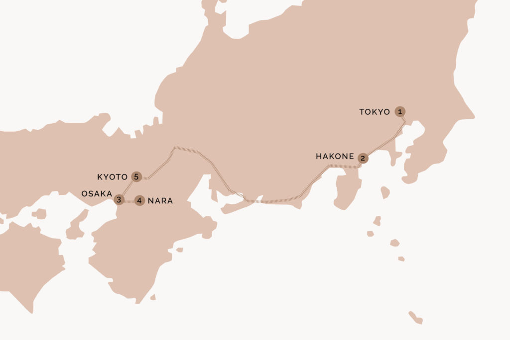 Japan Itinerary Map