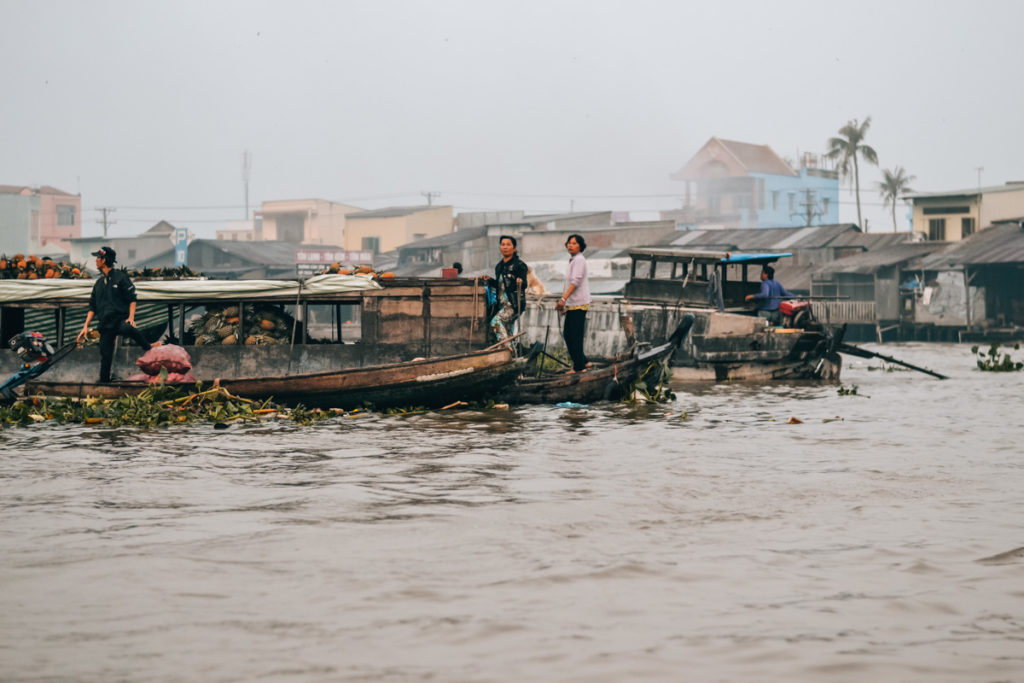 Schwimmender Markt Mekong Delta